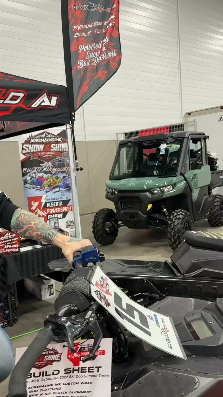 🔥🏁 THE ADRENALINE INK SHOW & SHINE IS ON!! 🏁🔥

The machines are here, the prizes are stacked, and we’re ready to make some NOISE at the Alberta Powersports Show! 💥

🏆 COME VOTE FOR YOUR FAVOURITE BUILD! Your vote gets you a chance to WIN some seriously awesome prizes, including:

❄️ A FREE SLED WRAP from Adrenaline Ink!
🥽 Tempest Heated Goggles!
🎁 And a whole pile of other goodies out of the prize bin!

Think you’ve got a good eye? 👀🔥 GUESS WHAT’S INSIDE THE TUNNEL BAG! Make your guess for a chance to win even MORE prizes. And here’s the kicker… THE MORE OBSCURE YOUR GUESS, THE BIGGER THE PRIZE! 😂🤘

📍 Edmonton Expo — Alberta Powersports Show
🕘 We’re here until 9 PM TONIGHT and back at it TOMORROW if you can’t make it today!

Come check out the builds, meet the riders, cast your vote, take a shot at the tunnel bag mystery, and see what all the hype is about!

This is what happens when the powersports community comes together! 🏔️⚡

FIND THE ADRENALINE INK SHOW & SHINE AND GET IN ON THE ACTION!
@albertapowersportshow 
@backcountry.storage.suites
@backusracing 
@tempestoptics 
@gofast_nation 
@shuswapmountainriders 
@shuswapmountainlodge 
@deeplinethrottle 
@ckmemorialsociety 
@tbracing_performance 
@bionicbabelifestyle 
#AdrenalineInk #ShowAndShine #AlbertaPowersportsShow #SledWraps #SnowmobileLife #Powersports #BuiltToLast #WrapTheWorld