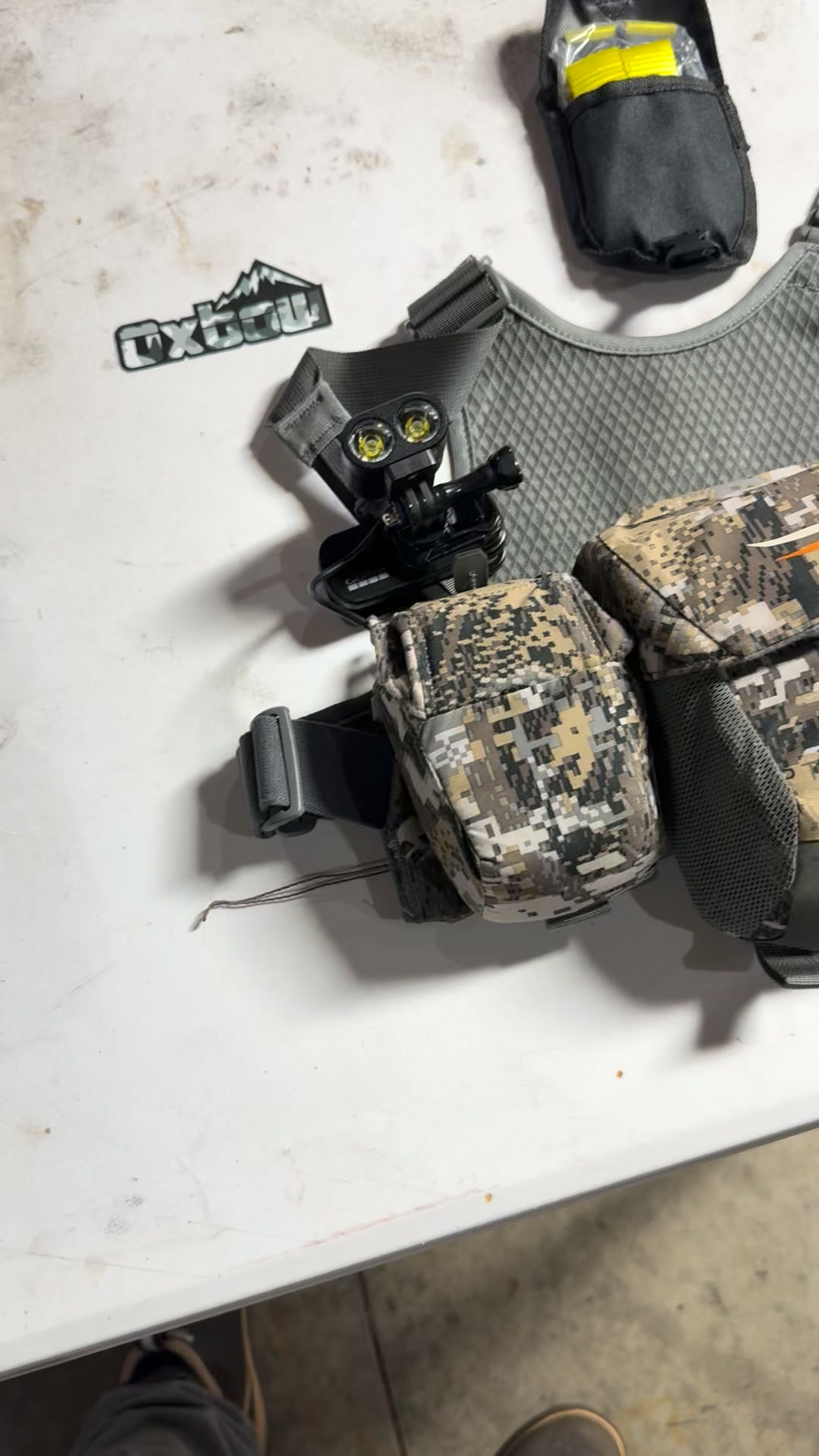 Had to figure out a way to get the Oxbow Gear voyager light into the field to test it out before sled season comes! Way better battery life than my head lamp and frees up a hand from needing to carry a flashlight walking out of the woods.