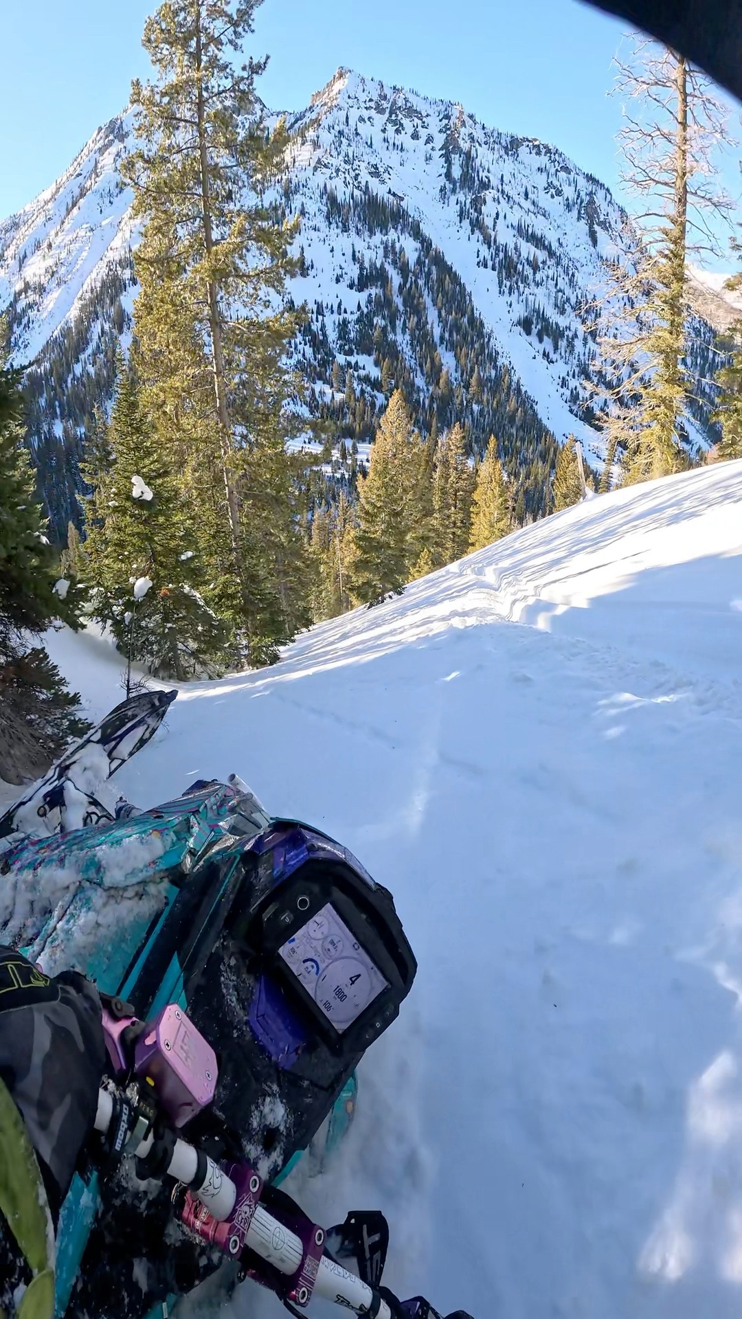 When speed matches adrenaline #snowmobiling #winter #AdrenalineRush #powder #mountains