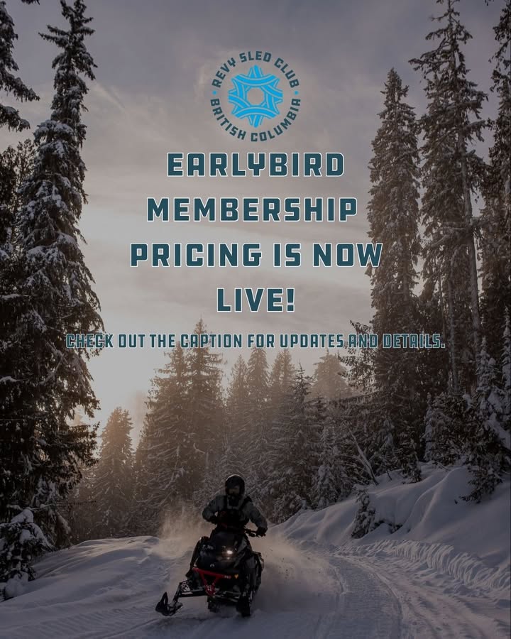 🎺Early bird Winter Memberships are now LIVE!
Alright crew, pull up a tailgate and let’s have a quick team chat.

Yes, we know it's July and you’re probably out on the lake or the dirt bike, but behind the scenes, we’re already prepping for winter. To get a head start on the season, we are doing things a little differently this year. 

We’re launching our membership sales earlier than usual (yes, right now in the deadass of summer). Turns out summer maintenance is expensive, and our groomers don't run on hopes and dreams. 

Our Early Bird pricing is live right now, But warning: the Early Bird window is also closing much earlier than previous years, It's available until October 31st (Previously November 30th)  When the summer heat fades, the discount goes with it (we’re calling it incentive to come see us at the Alberta Sled Show) 

Lastly, Yes, there are some price changes: We haven’t adjusted our rates in a few years, but the reality is that diesel, groomer parts, and maintaining our cabins have all gone up. To keep delivering those buttery-smooth, top-tier groomer runs on Boulder and Frisby, we have to make this adjustment. 

The silver lining: Grabbing your pass during this early summer window is the best way to lock in the best price and keep some extra cash in your pocket for fuel.

Visit or website or Hit up https://app.amilia.com/store/en/revelstoke-snowmobile-club/shop/programs to lock in your membership, and then you can get right back to enjoying your summer