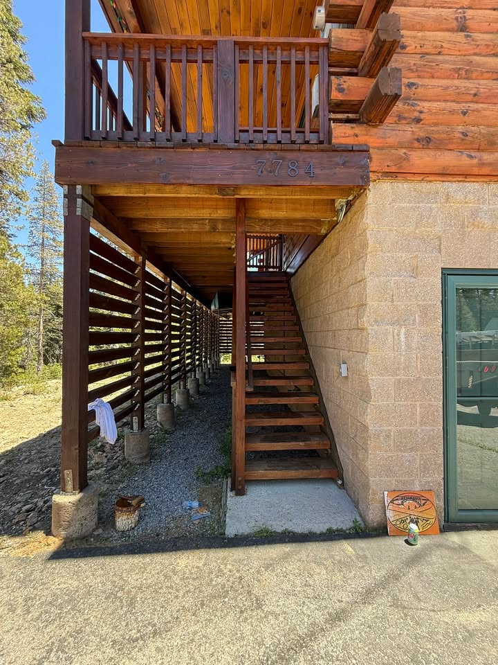 So happy with the results of this project. From the power washing to the stain