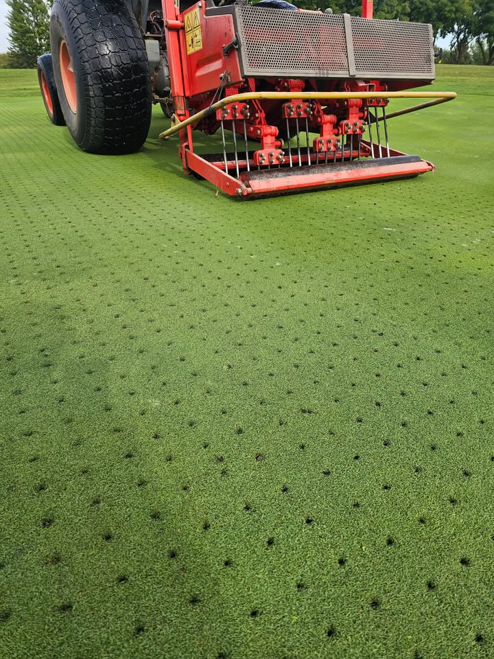 EDIT: ALL 18 Holes are OPEN for Play!

GREAT NEWS!

Aeration will wrap up around 12:30pm so the Back 9 will be OPEN! 
Hope to see you ALL this afternoon!!