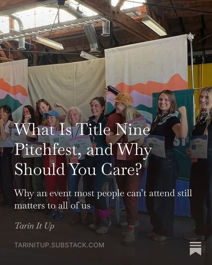 Substack ing on a Sunday 🙃

Less of a recap and more of a why Title Nine Pitchfest matters to YOU, my lovely audience 😇

More to come on this event! Like a podcast recap with a lovely podcast friend who was also in attendance 👀🎙️