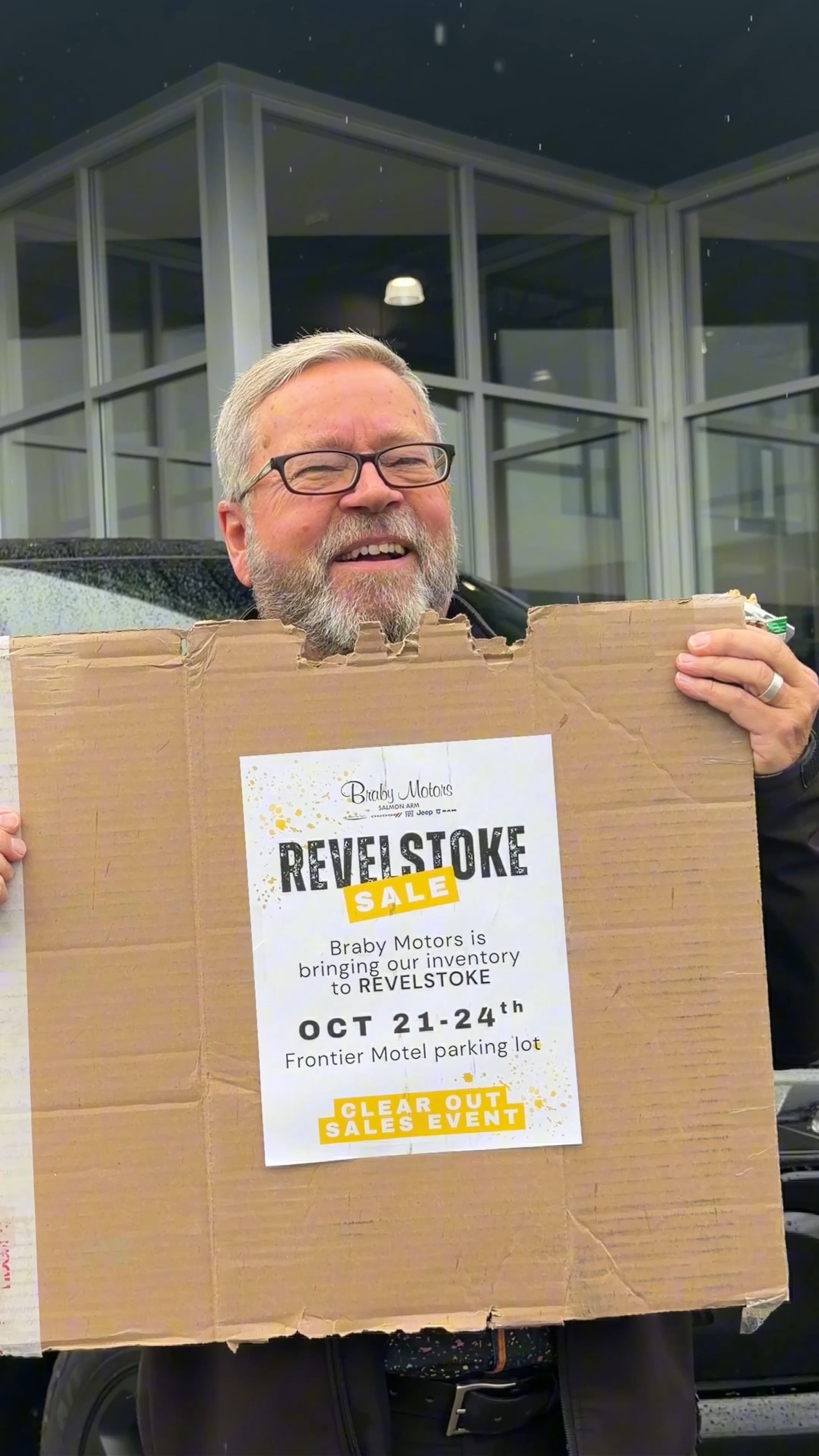 REVELSTOKE, WE’RE COMING YOUR WAY! 🚨

Braby Motors is packing up the lot and bringing a huge selection of our inventory to Revelstoke for our All Out Clear Out Event!

And trust us... this sale is so good, you can almost taste it

📍 Revelstoke, BC
📅 October 21–24
Frontier Motel parking lot 

We’re bringing massive discounts, financing options including 0% for up to 84 months on select models and credit specialists on hand to help get you driving.

Plus, every customer gets a gift card and you’ll have a chance to WIN UP TO $25,000!

Revelstoke, mark your calendars. Braby Motors is coming your way October 21–24! 

#revelstoke #brabymotors #ramtrucks #vehiclesale #alloutclearout