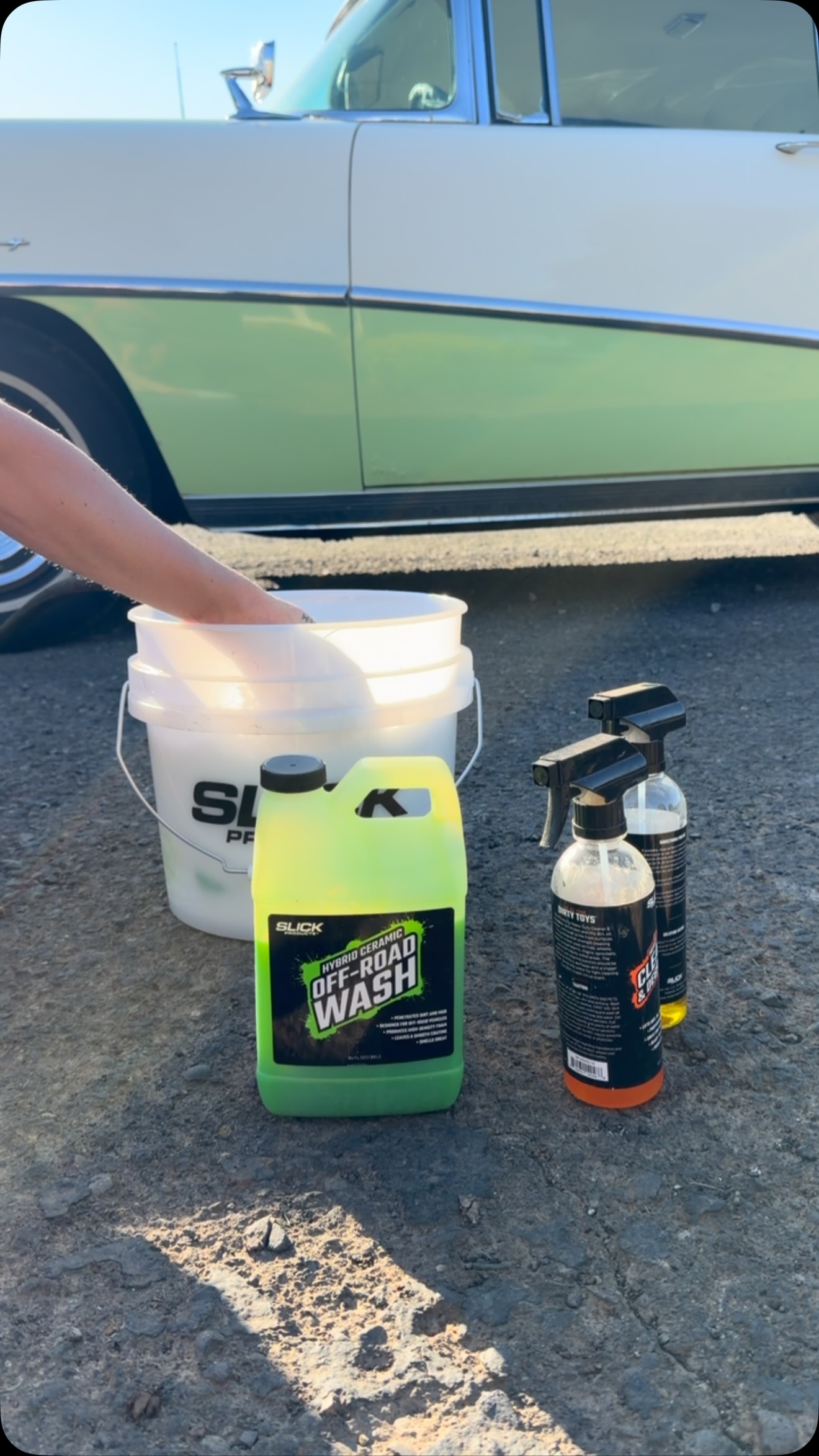 @slickproducts works great on the classics as well😃 Heading to a car show in Estacada today, first time we have had the time to make it to one in a while! 

Discount code for Slick Products is in my bio🏎️🏁

#slickproducts #Mercury #1956mercury #montery #ford