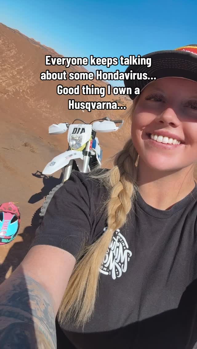 Don’t be catching that Hondavirus… 

#dirtbikegirl #girlswhoride #husqvarna #ffdp #stupidrocks