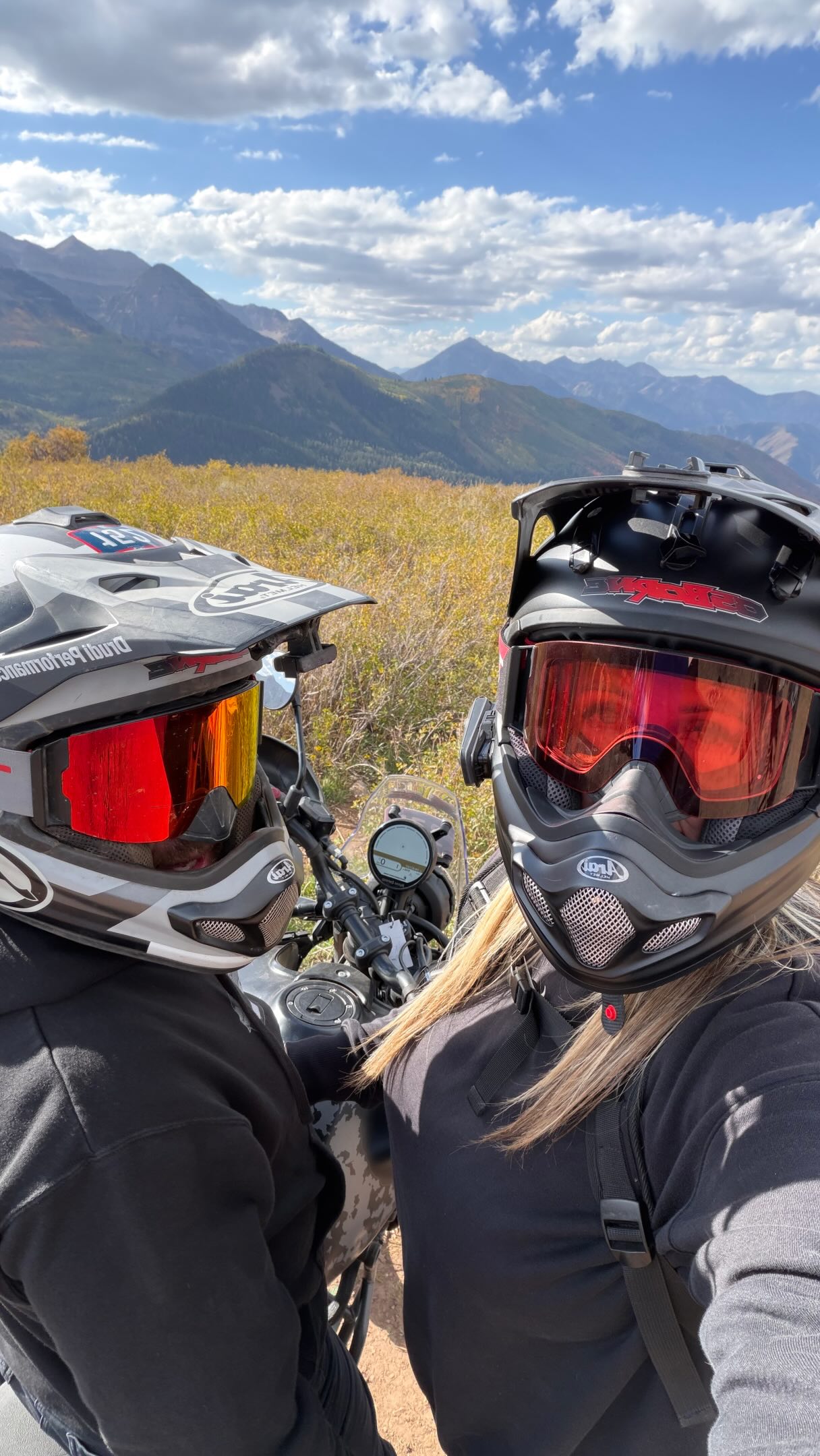 Back in the day we hit these canyons a lot when I had street bikes, now it’s even cooler because we’ve got an ADV bike! Celebrating our 18th anniversary on an adventure with the @royalenfield_na 🤘🏻🏍️❤️