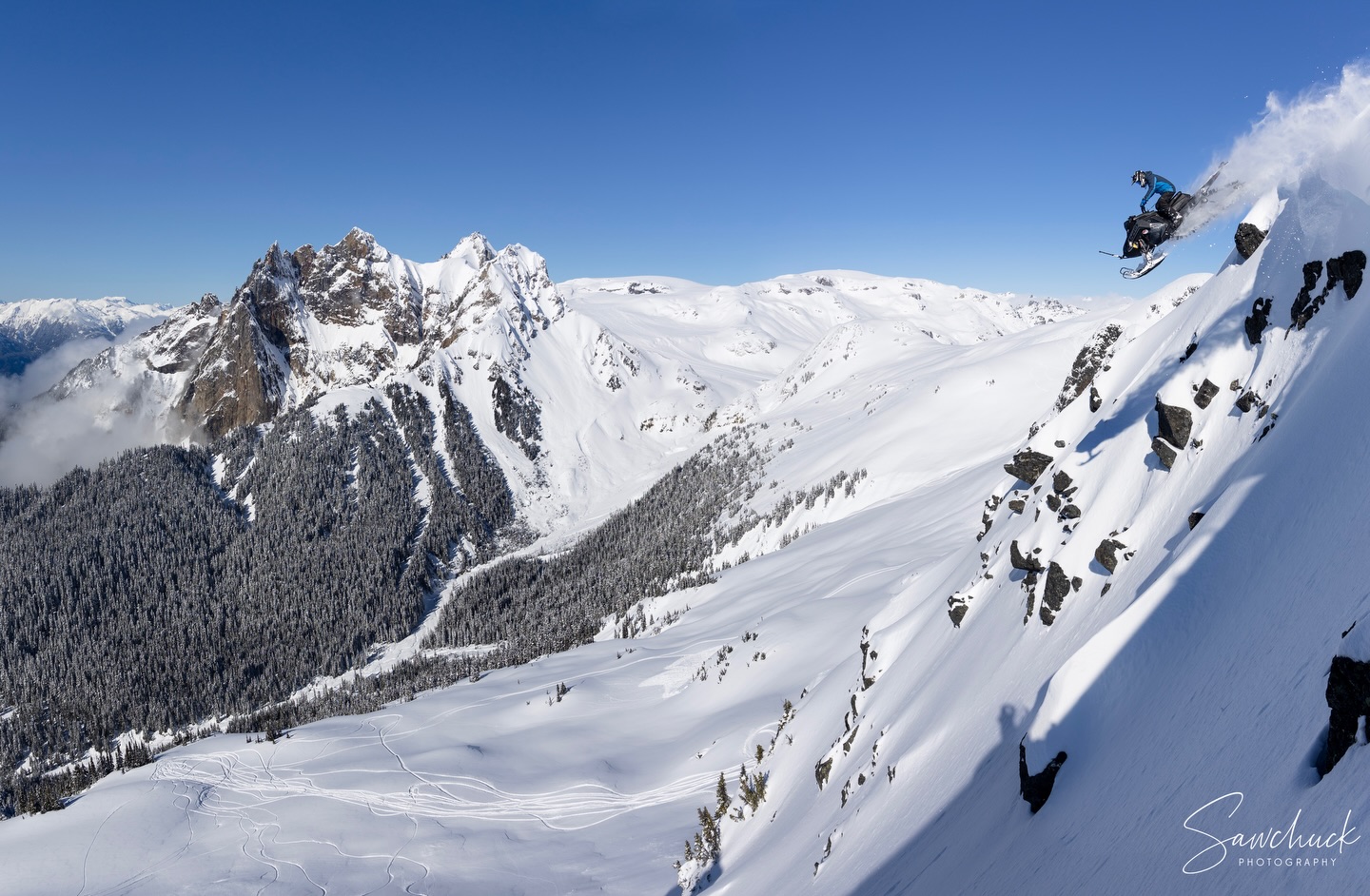 From last week in Whistler. @ride_whistler dropping in with Mr. Cayley as a backdrop.