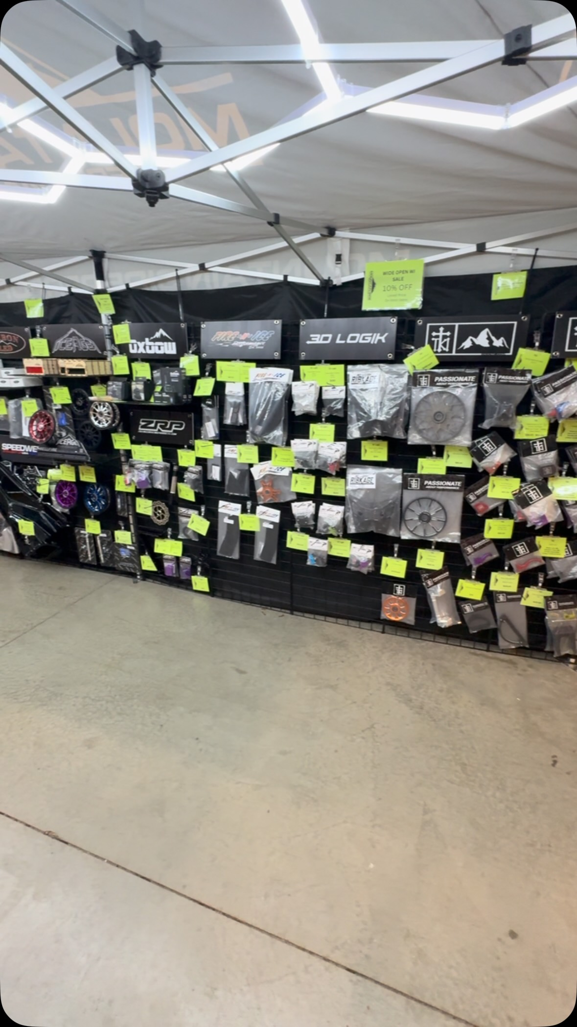 Mountainside Performance all set up at Wide Open Wisconsin