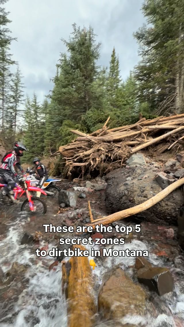 1. College M Trail → literally 10 minutes from Bozeman. Berms are dialed, locals only spot.

2. Big Sky Bike Park → Great berms right off the lift. Not sure why everyone insists on pedaling it.

3. Crazy Mountain Ranch → It’s rare the berms aren’t perfect. Looks custom built. I’ve only seen mountain bikers here.

4. Yellowstone Club → ridden here a couple times. It’s weird that so few people ride here. Great exposure to hard enduro.

5. Legacy Bike Park → send it right through the jump line, there’s a secret moto track behind the pump track.

#dirtbike #mtb #montana #wednesday