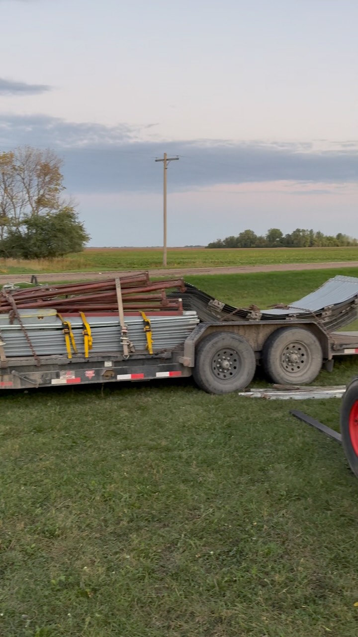 What a weekend… saving these grain bins from becoming a pile of scrap metal. Hopefully I can find new life for a them.