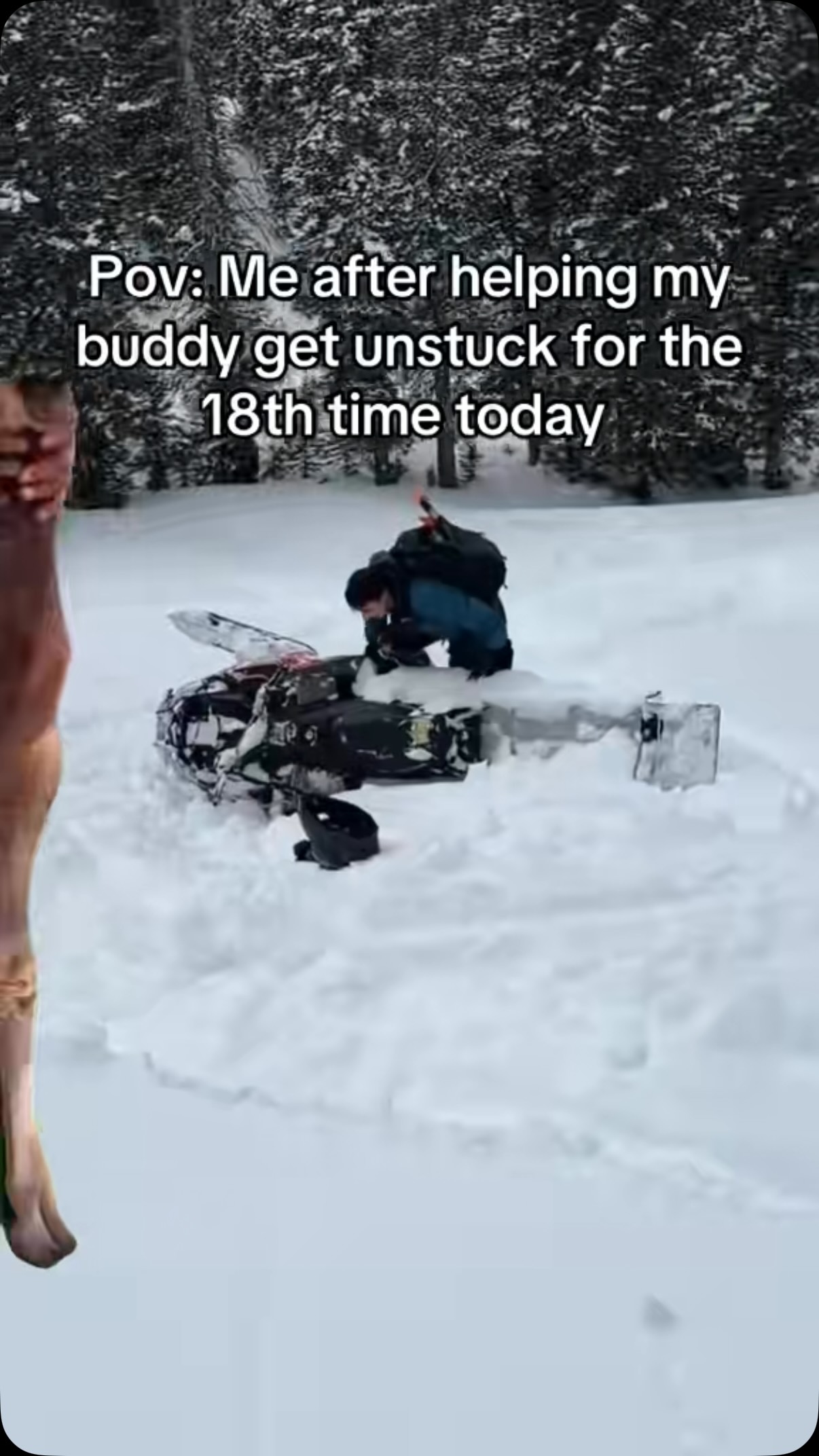 Keeps me from getting cold I guess 
.
.
.
#polaris #snowmobile #skidoo #powder #winter