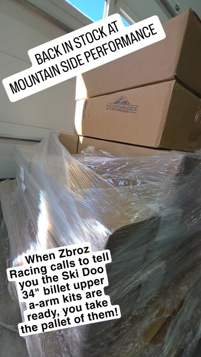 When @zbroz_racing calls to tell you the Ski Doo 34" billet upper full kits are ready, you take the pallet of them!

BACK IN STOCK and ready to ship, are the Ski Doo 34" black billet upper - chromoly lower a arm kits 

Get yours today!