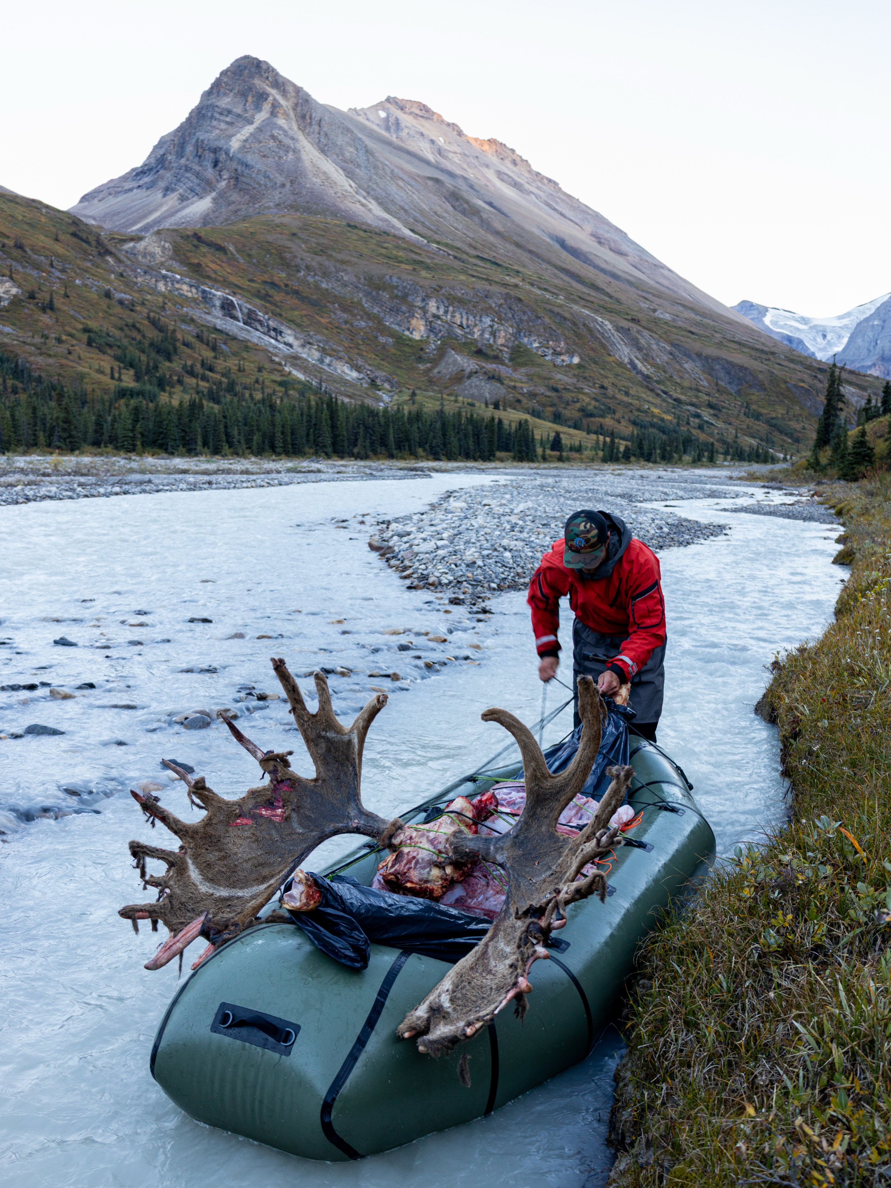 @reece_howden securing precious cargo. #loins
.
.
#moosehunting