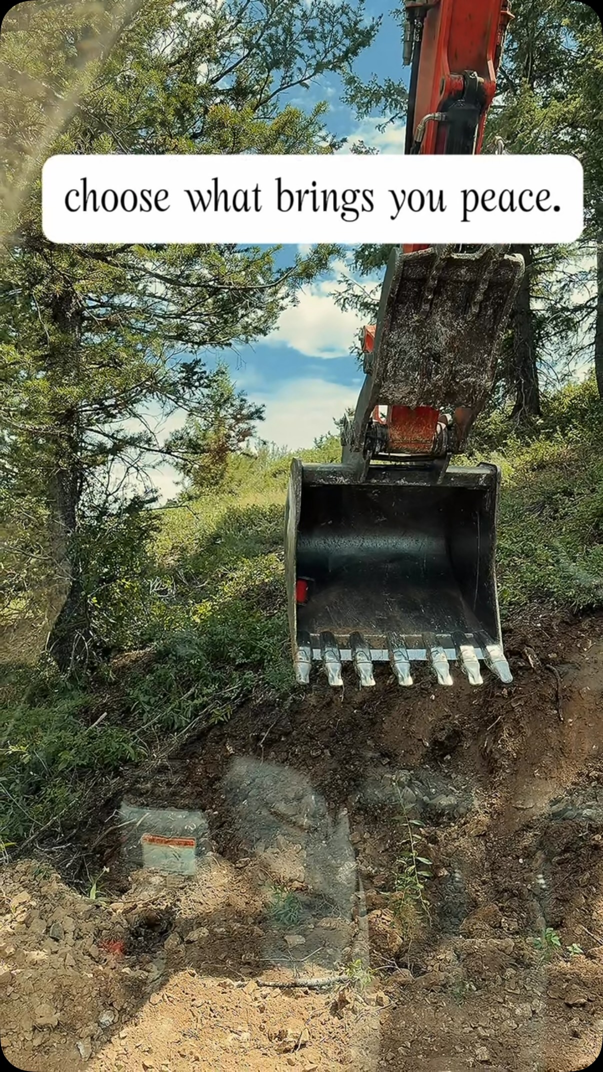 My definition of peace! Building and creating in the mountains @moosespringsranch 

#kubota 
#bobcatequipment 
#mountains