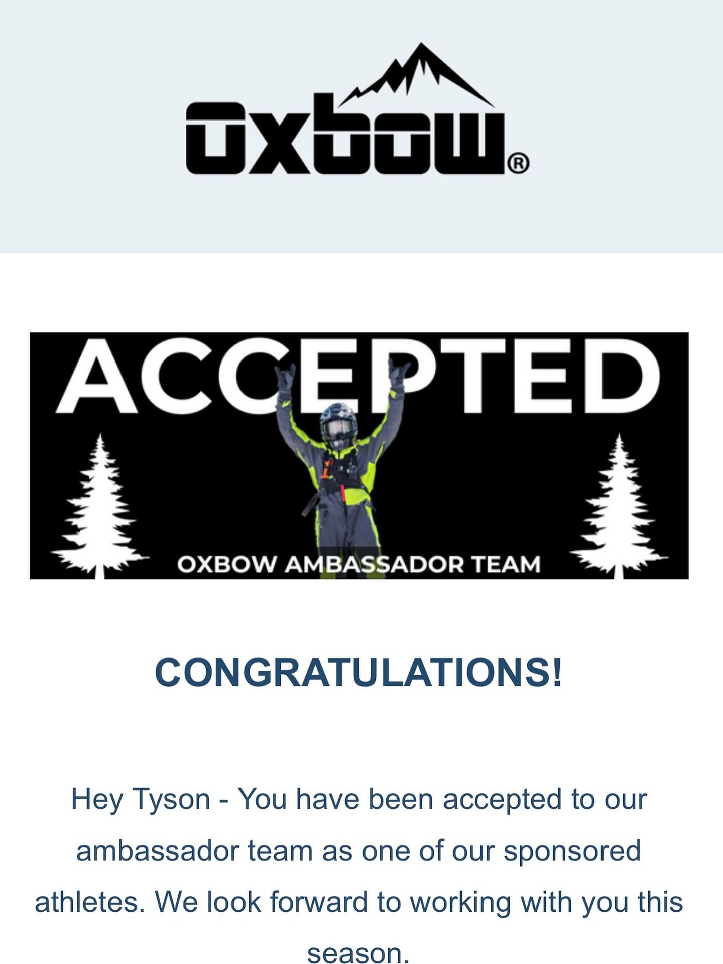 Stoked to be back with the Oxbow Ambassador crew! Hands down the best radios and lights for the backcountry. Don’t just take my word for it—check out @oxbowgear and see for yourself.