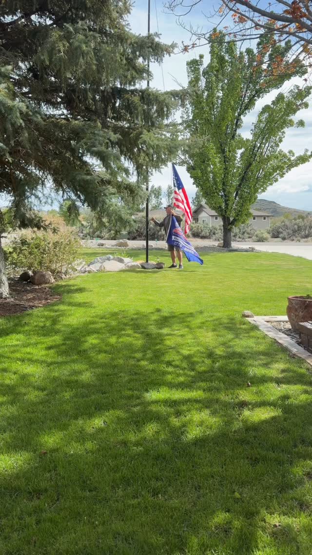 New American flag is up!  Added a semi quincentennial one too! #american #flag #patriotic #happybirthday🎂 #redwhiteandblue