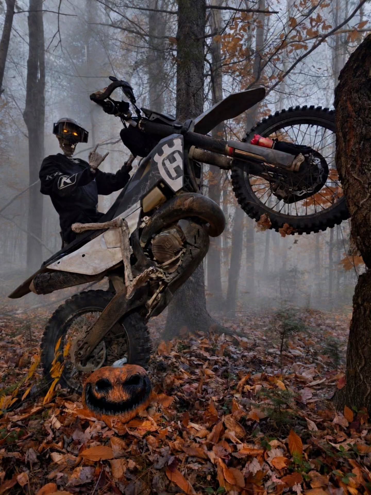 Halloween vibes 💀🎃🤘🏼 

#SpookySeason #Halloween #DirtBike #TwoStroke #Braap
