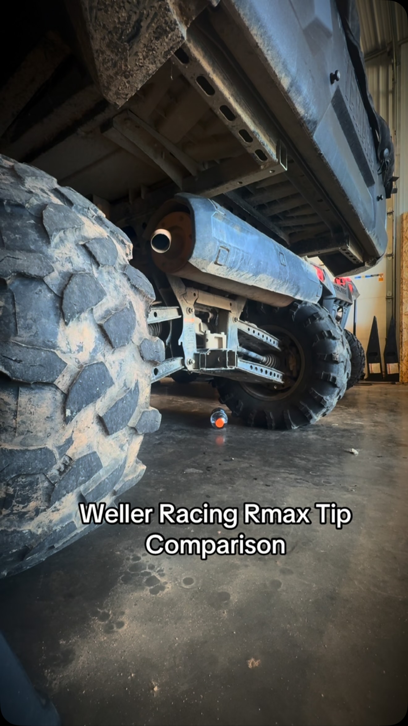 What a difference in sound just a the tip will give you 😎 Worth EVERY penny. But for you guys that want louder, different tone, more power. There is full exhaust set ups available as well. Just reach out! #wellerracing #justthetip #yamaha #rmax #relentless