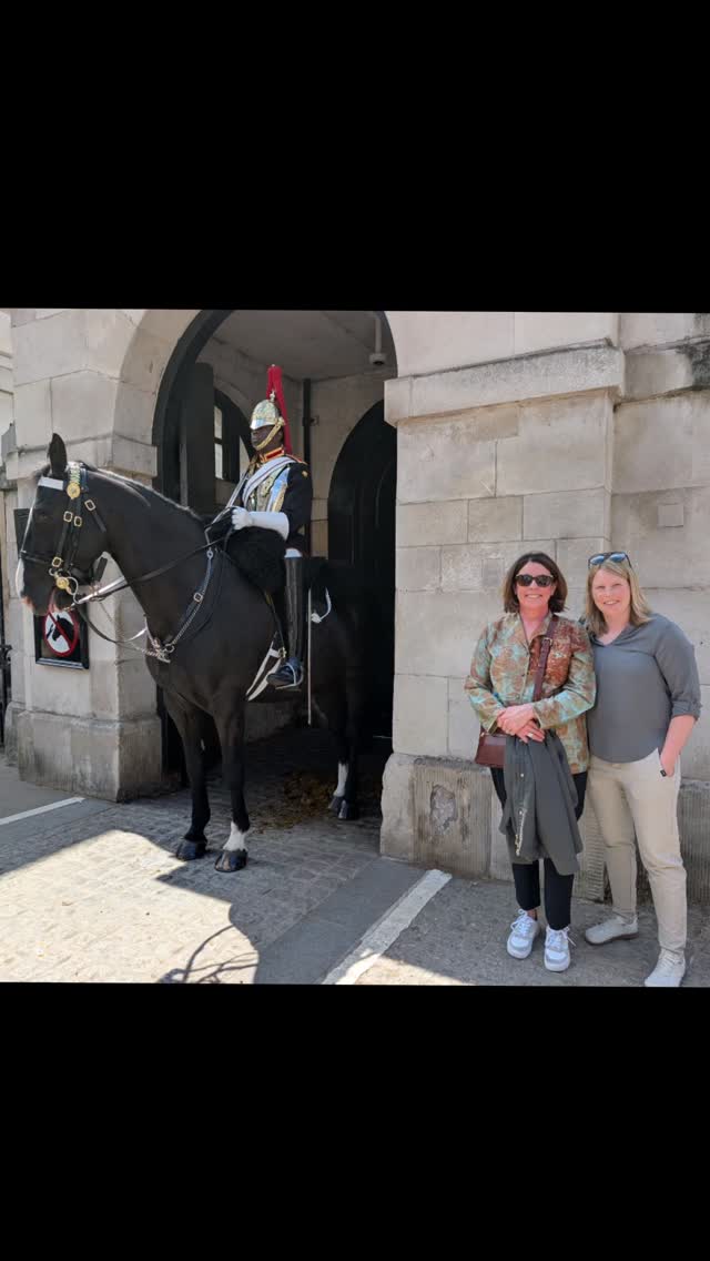 We managed to not get yelled at by the guard or get bitten by the horse.