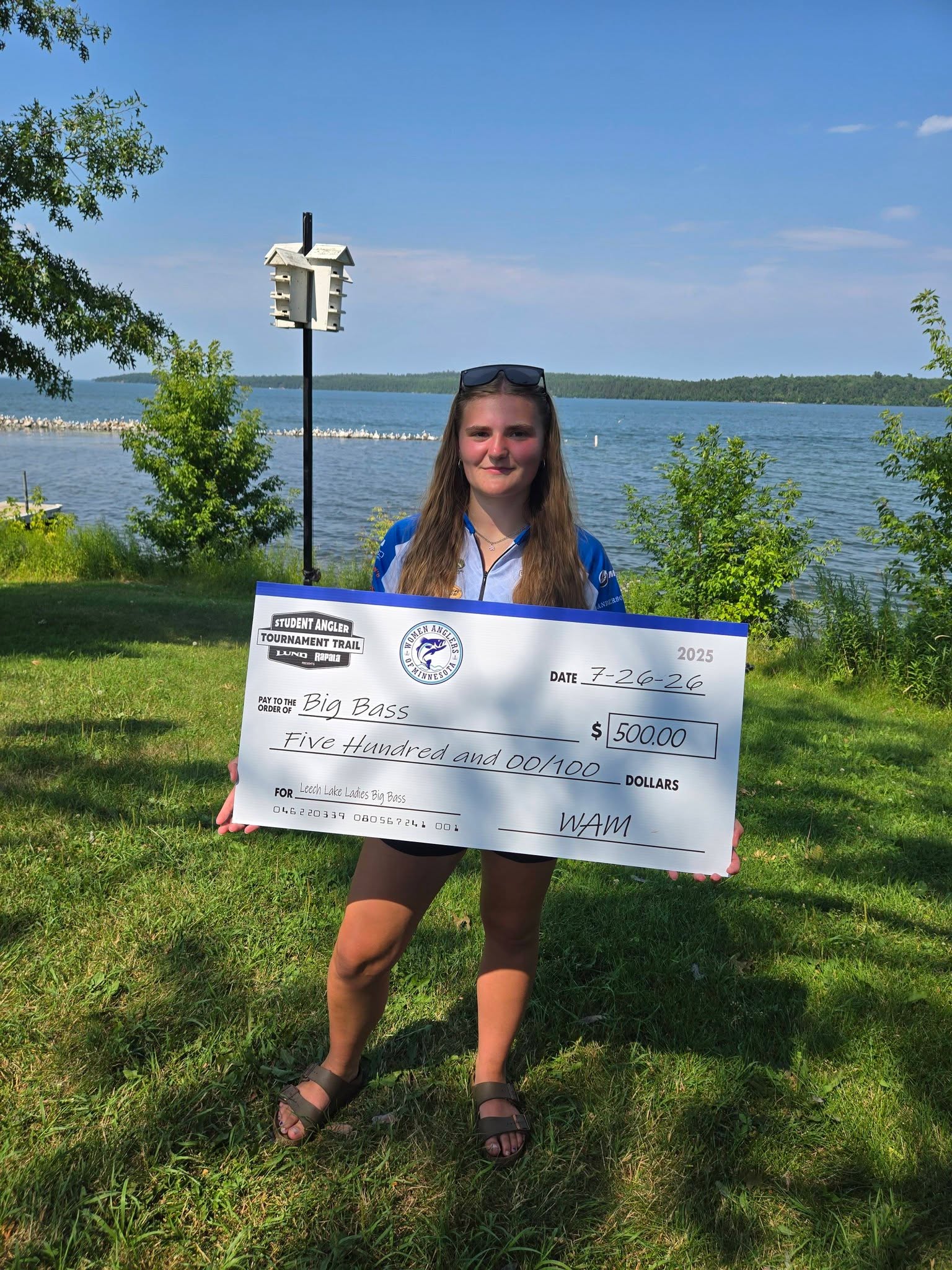 And she did it again!!! A 3peat!!! 3 in a roll wining the Women Anglers of Minnesota (WAM) big bass $500.00 scholarship!
Allie Larkin and her fishing partner Gavin Gebhardt fished their last regular season Student Angler Tournament Trail Presented by Lund & Rapala on leech lake Yesterday and placed 7th out of 163 Minnesota highschool team's.They placed 12th for the season in team points out of 277 Minnesota highschool teams and qualifies them a spot to fish the 2027 TBF highschool nationals and worlds bass fishing tournament on Lake Hartwell in Anderson South Carolina. They also qualified to fish the 2026 SATT tournament of champions on Gull Lake and the SATT state tournament on Pelican Lake in Orr MN.