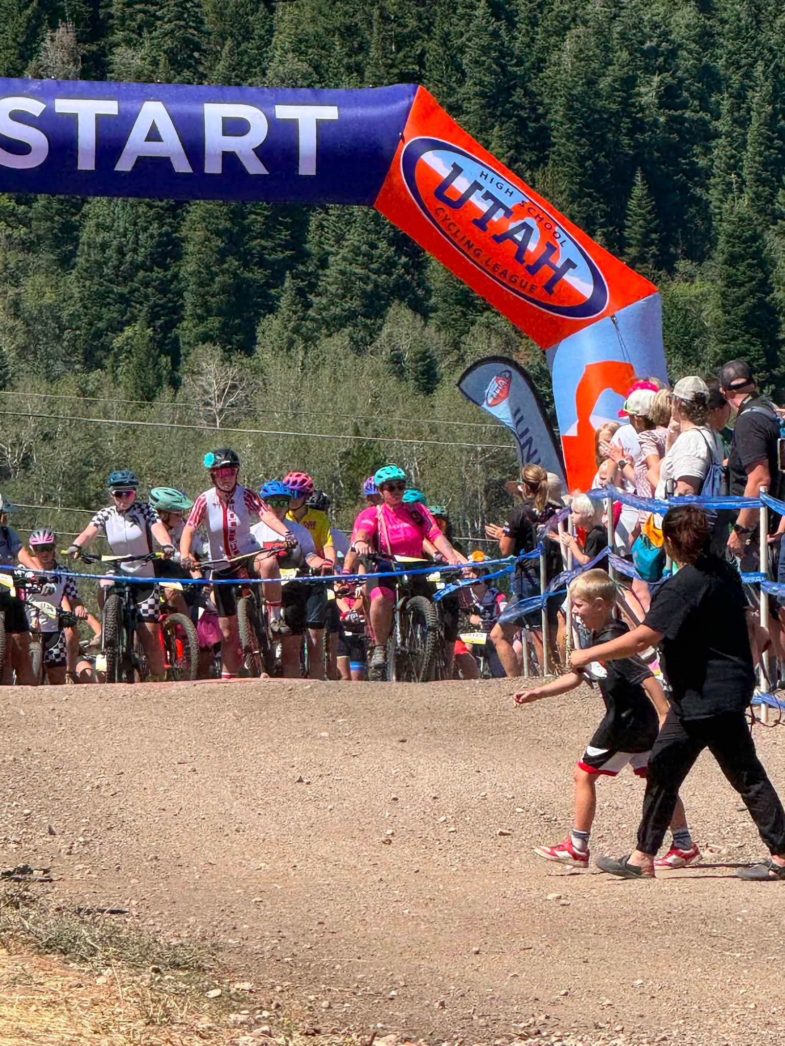 Addie at the starting line! North Davis Composite Racing Mtn Bike Team 
Northern Lighting Company
Ari Bicycles
#nica