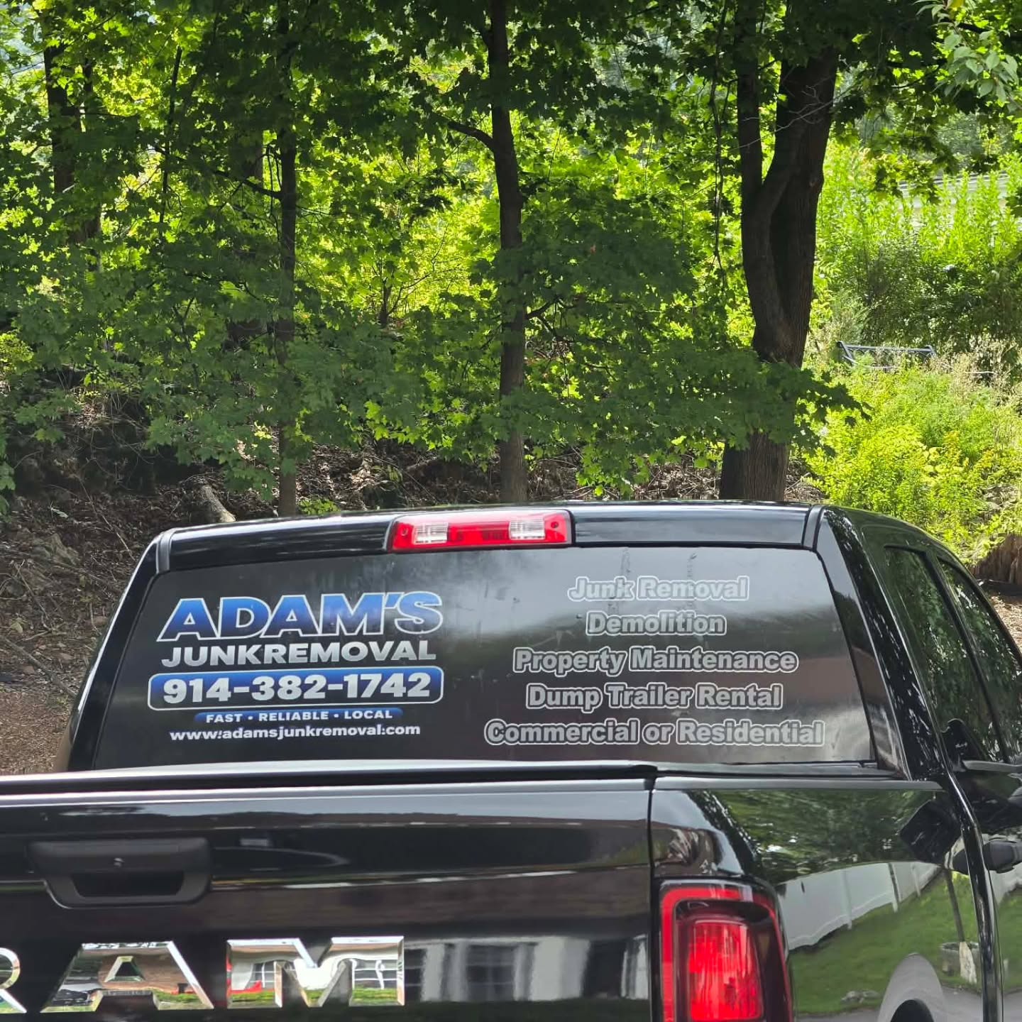 Printed Perf.  Rear glass graphics.  No visibility issues.  Any design.