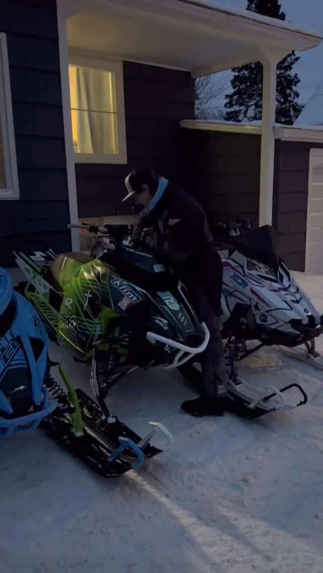 Michigan 2026✅ (the trees won this time) #upperpeninsula #snowmobile #polaris #arcticcat