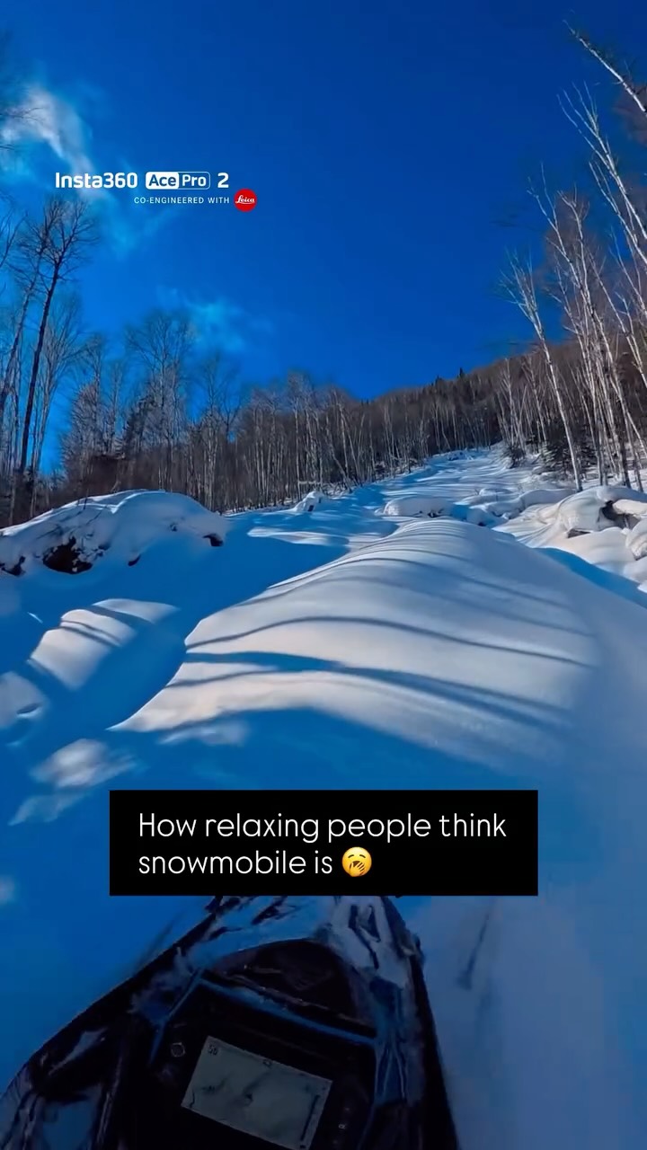 How relaxing people think snowmobile is VS reality🤣

Shot with Insta360 Ace Pro 2 🎥

Stabilisation ON✅ vs OFF🅾️

#Insta360 #AcePro2