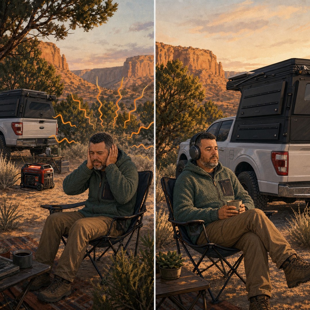 When possible, choose or move to a spot farther from generators and use your vehicle or other solid campsite features as a sound buffer. While safely stationary, comfortable hearing protection can lower the load; keep enough awareness for alarms, vehicles, wildlife guidance, and your group’s signals. 

Sensory challenge: A generator that sounds like background hum to one camper can feel impossible to filter out for some autistic and AuDHD campers. That steady noise can make conversation, cooking, and rest take far more energy.

Support idea: Build distance first. If the site allows it, move your chair or quiet zone farther away and use your vehicle as a sound buffer. Comfortable ear protection can take the edge off while you are safely stationary. Agree on a visual check-in signal with your group, and keep enough awareness for alarms, traffic, wildlife guidance, and changing conditions. The goal is not to “tough it out”—it is to make camp workable for your nervous system. 

#WolfpackTrails #AutisticOutdoors #AuDHDOutdoors #SensoryFriendlyCamping #Overlanding