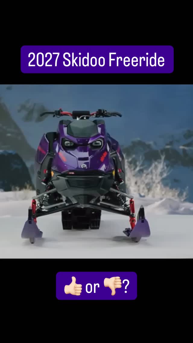 👇🏼 What’s your thoughts? 👇🏼
The new 147x3 track is going to be epic! 
#thatskidoofeeling #skidoo #freeride #2027skidoo