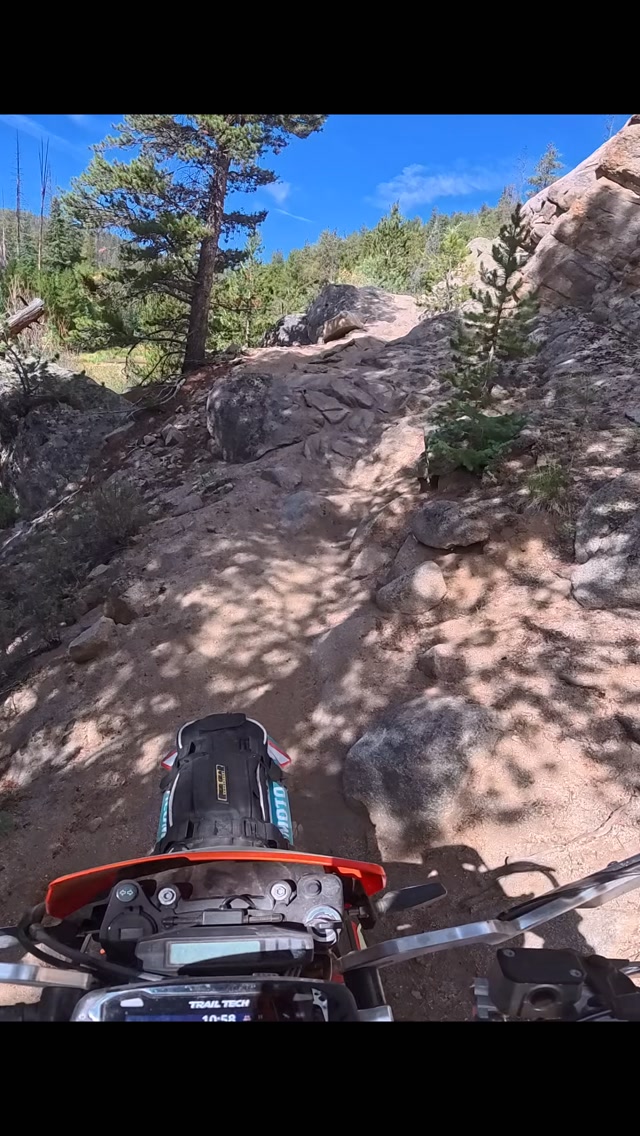 Finding some good rocks on some flowy single track trail! #backcountry #mountainsideperformance #oxbowathlete #ktm #dirtbike