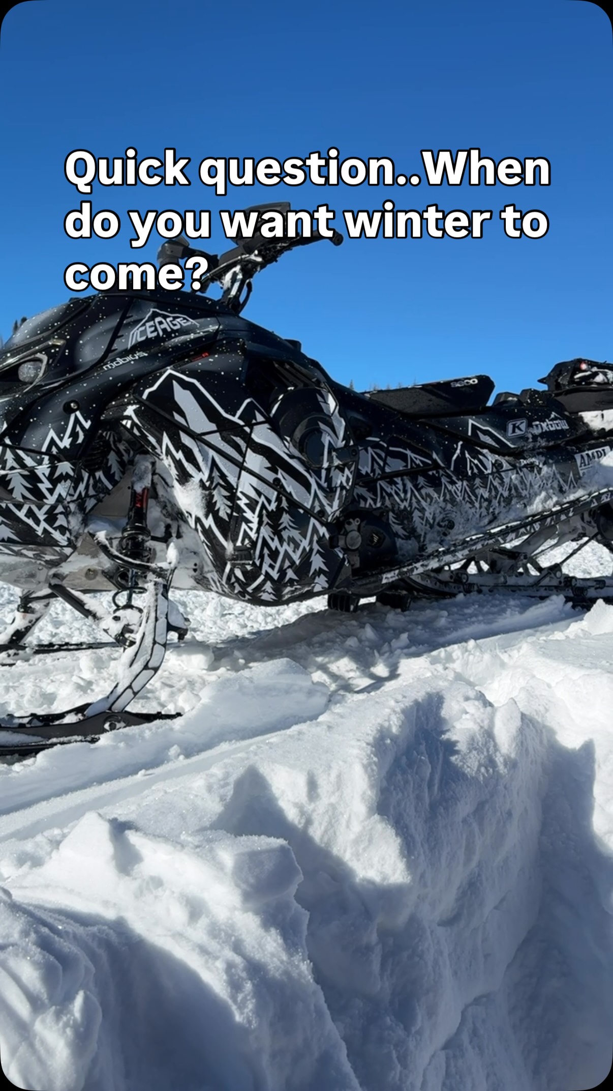 Still enjoying summer or ready for winter?

#snowmobile #winter #snow #sledlife
