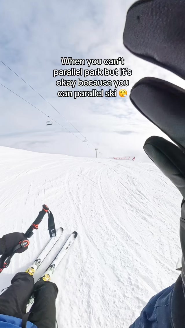 When you can’t parallel park but it’s okay because you can parallel ski! 🎿 
#skiing #skiingislife #skiingisfun #skiingday #skiingseason