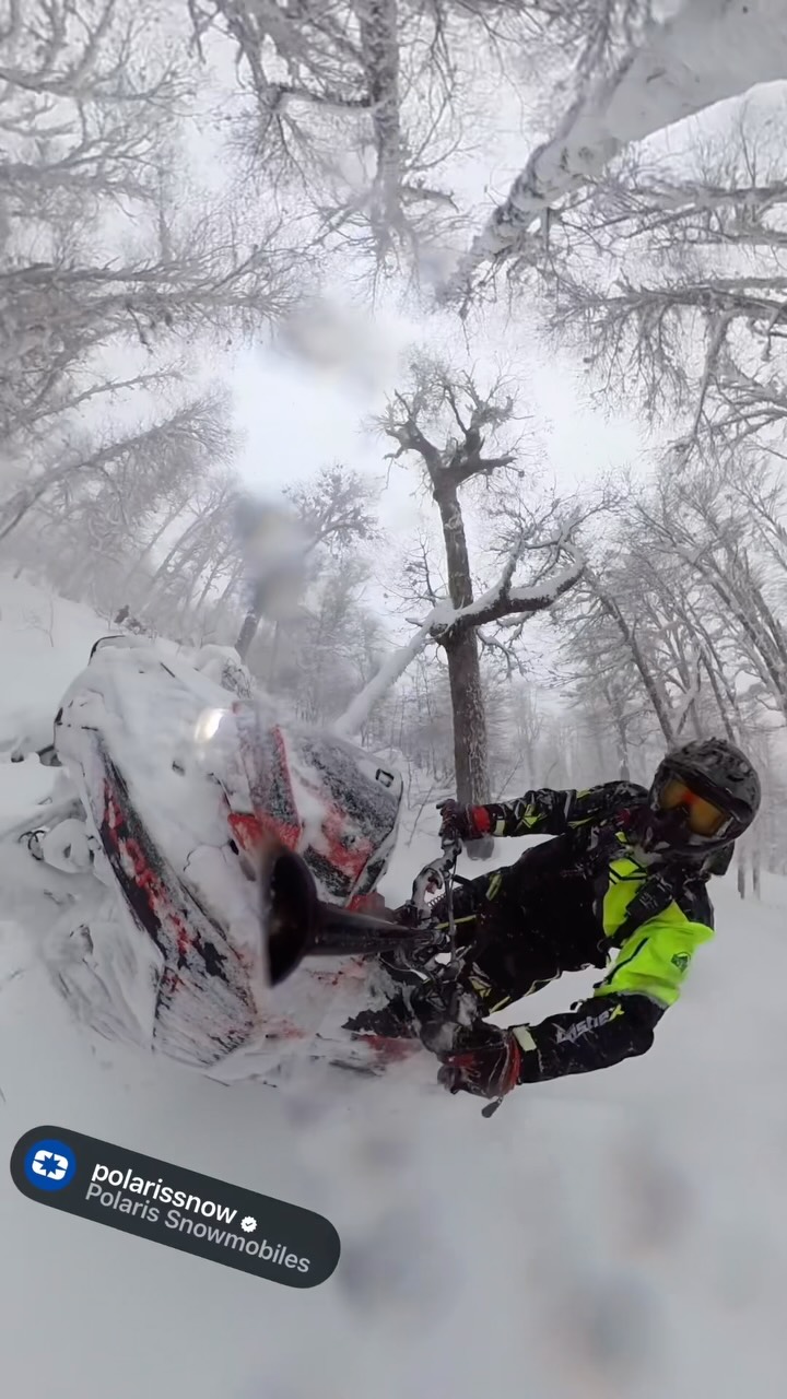 Riding in Chile in fresh pow on a sweet @polarissnow 9R. #dontfollowcal #polarisambassador #polarissnow  #9r #chile