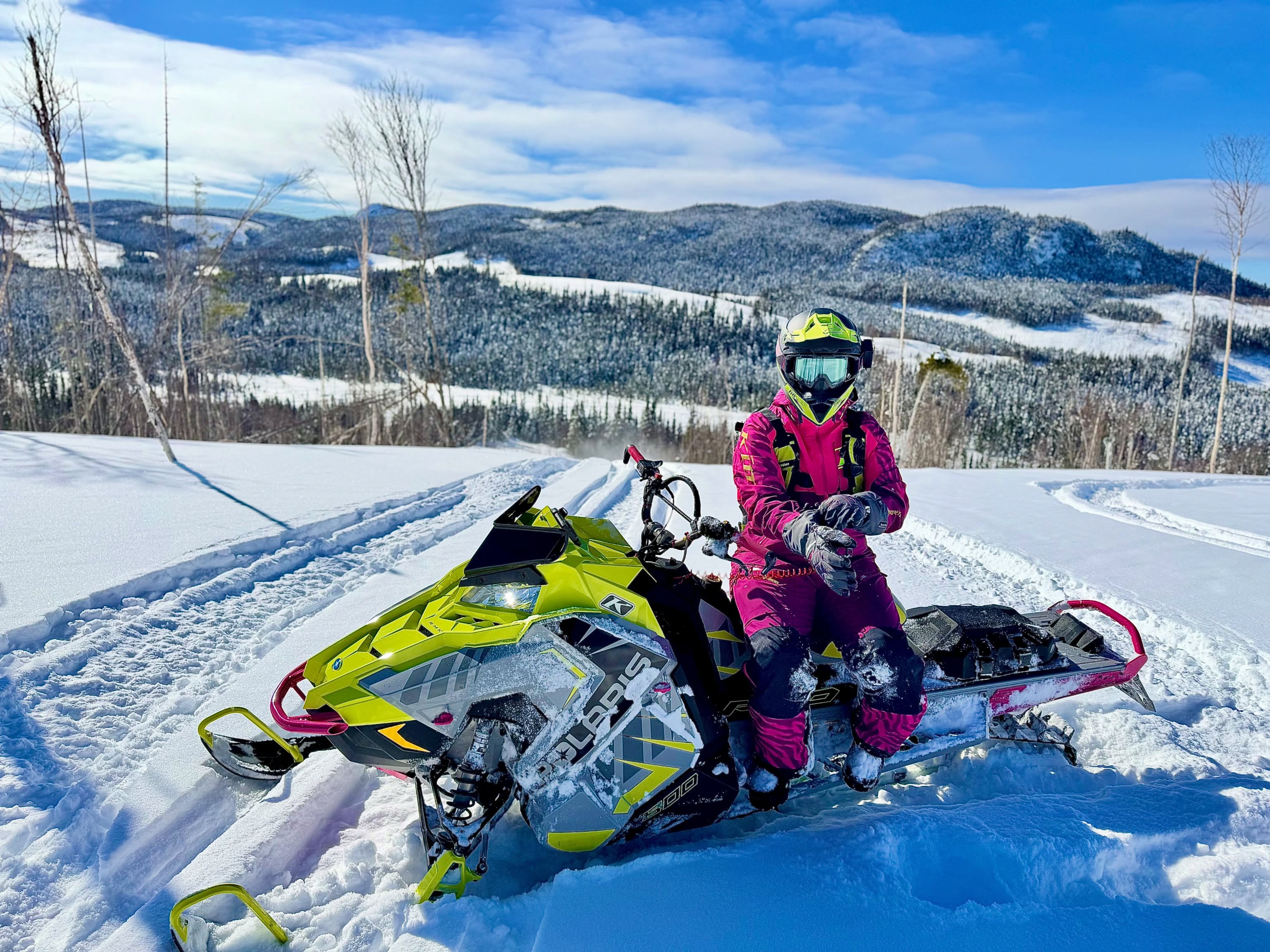 Happy national get outdoor day! Summer just started but take me back to winter🥲 #snowmobiling #sled #klimambassador #getoutdoorswithklim @klim @klimwomen #ambassador