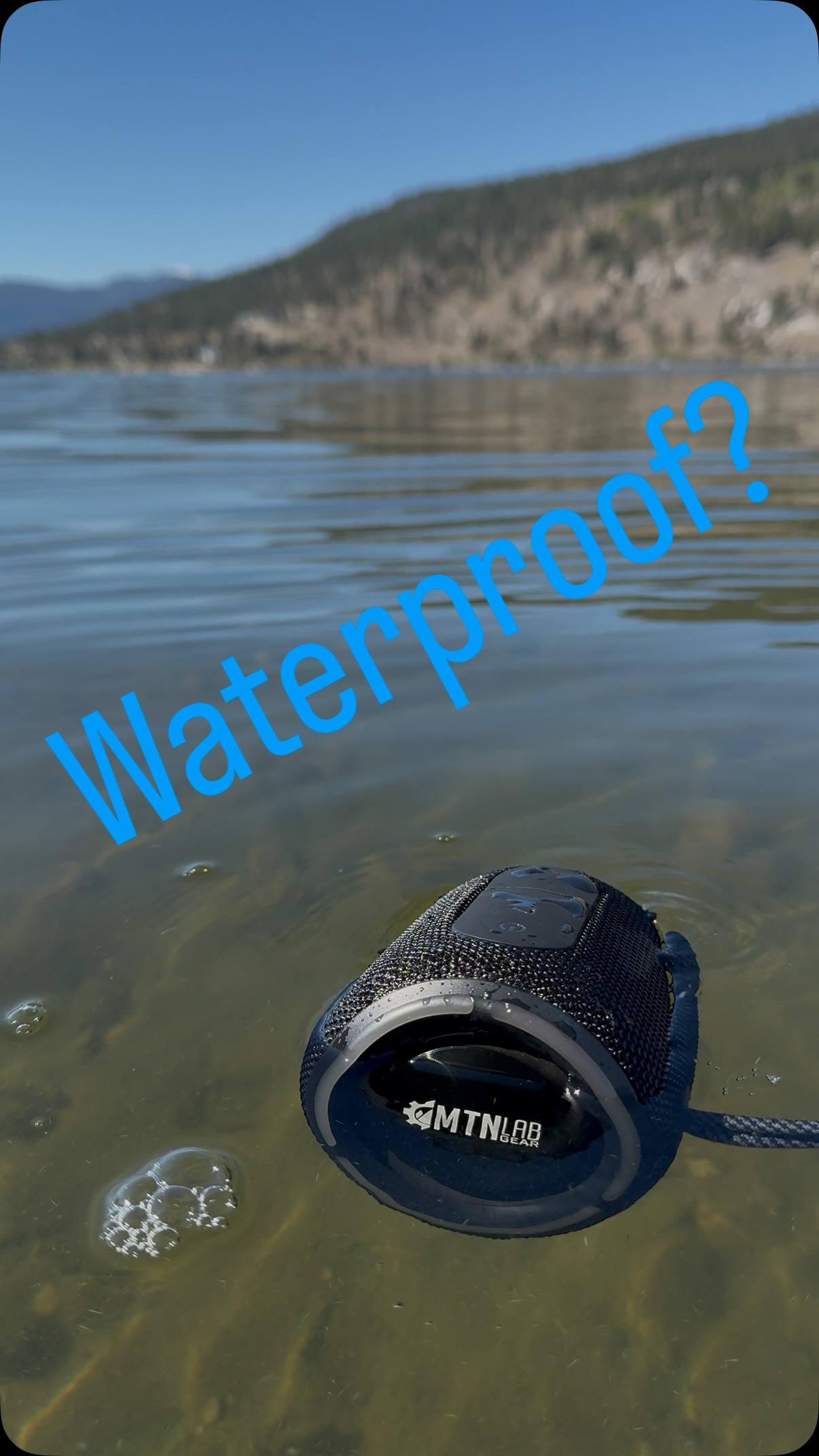 When someone says their product is water proof you have to put it to the test! The summit waterproof speaker from @mountainlabgear passed the test, and has been a great addition for both my summer and winter adventures.

#roamfree
