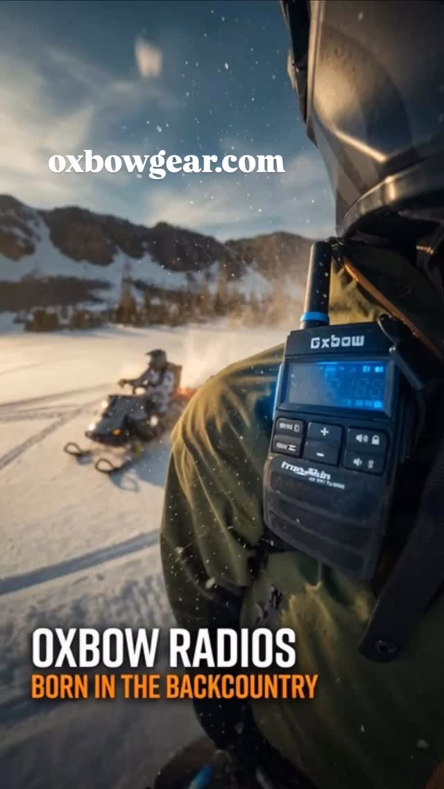Oxbow radios keeping us connected in the backcountry! #oxbowgear #oxbowradios #oxbowhelmetlights #rideharder #journeyfarther