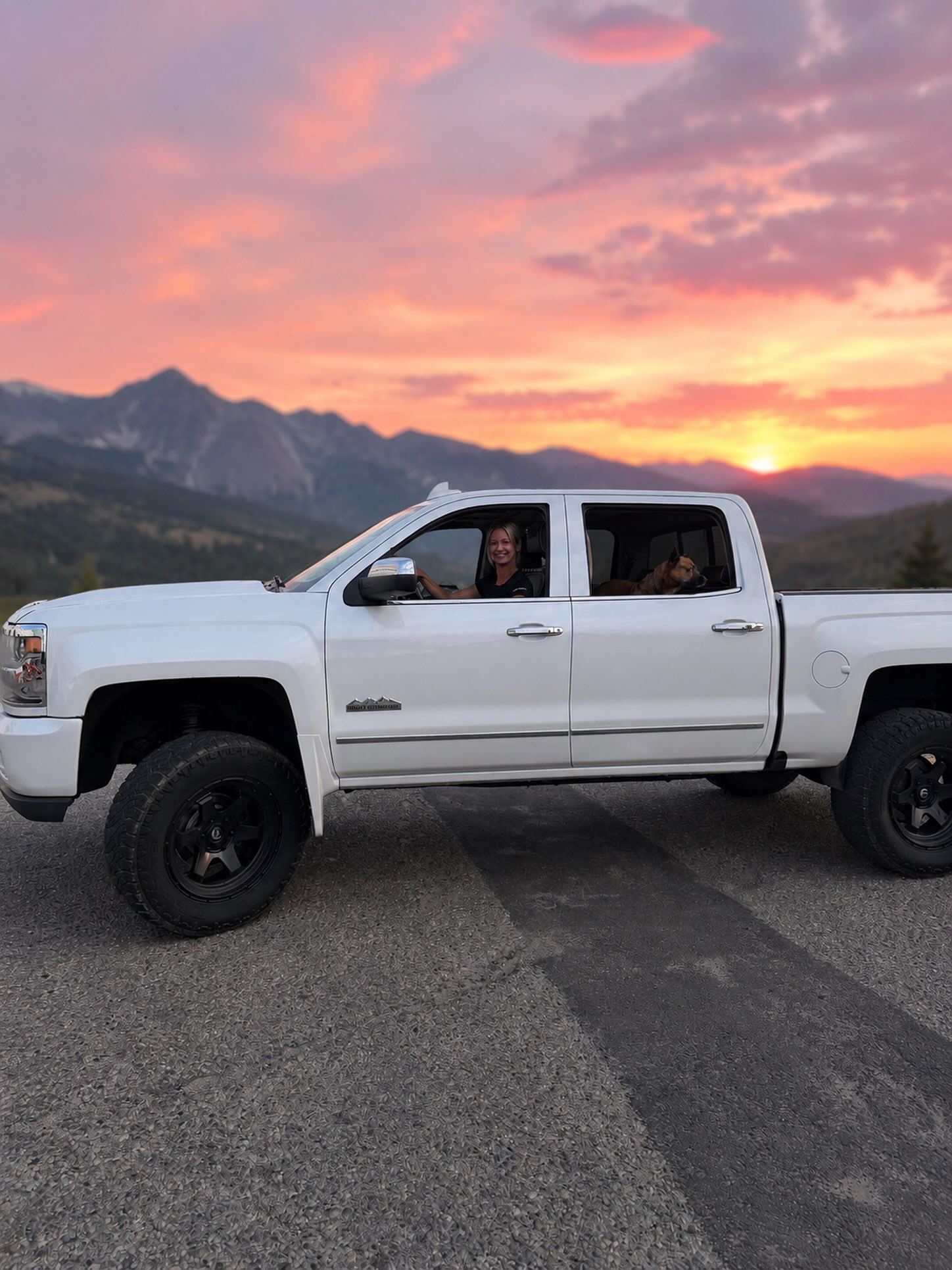 The first of many big moves being made in 2026. You think a new truck would be the most exciting thing but I promise it ain’t. She sure is pretty tho! Just a girl  in her lil white Chevy with her dog. Thanks to my love @hankejer for helping me to pull this together short notice.

#girlandhertruck #littlewhitechevy #sledhauler #furbaby #newtruck