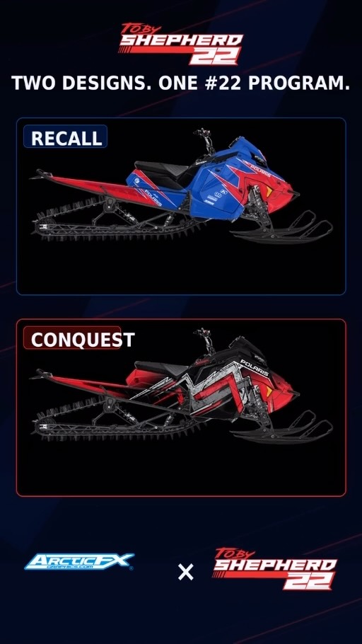 Haydays week means sled season is getting close. 🔥

Recall + Conquest — two ArcticFX wraps I’ve run on the #22.

The ArcticFX preseason sale is on now. Save 15% and build your own setup with their online design tool.

Use the presale code shown in the reel at checkout, and hit my ArcticFX link in my bio/story to shop.

@arcticfxgraphics

#ArcticFX #TobyShepherd22 #ShepherdRacing #PolarisSnow SnowmobileWrap Matryx