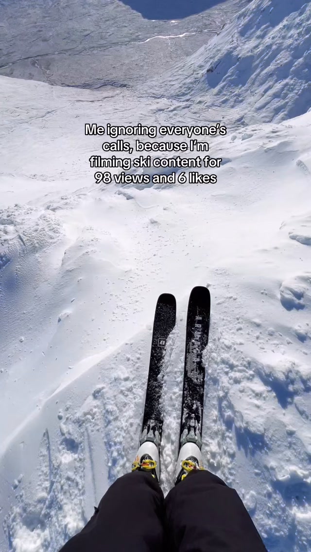 Me ignoring everyone’s calls because I’m making skiing content for 98 views & 6 likes! 🥴

#skiing #skiingislife #skiingisfun #skiingday #skiingseason