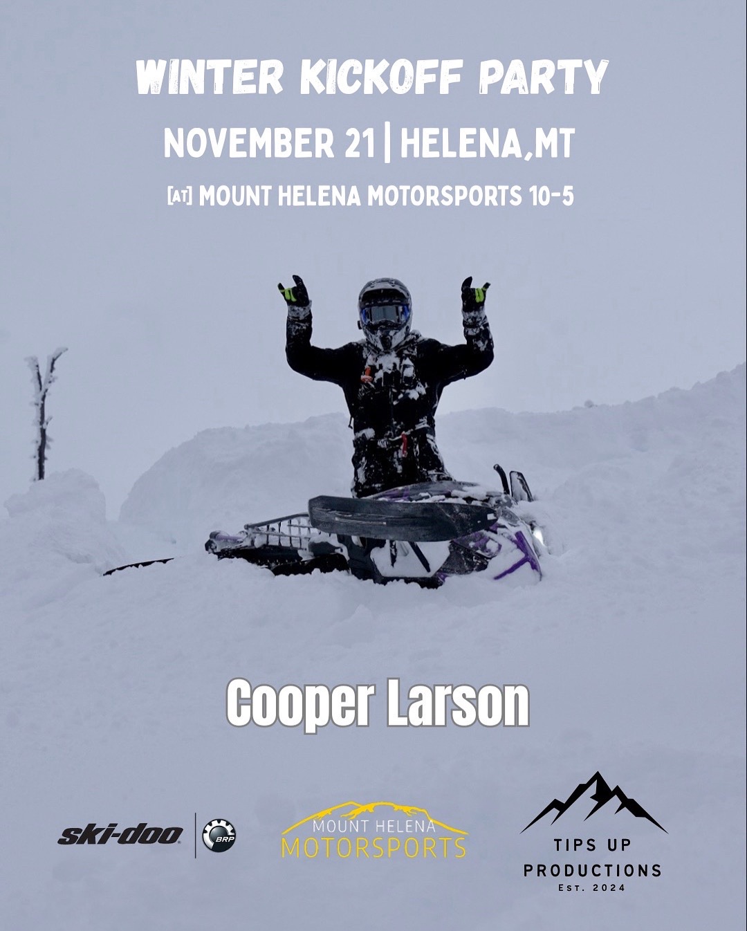 Swing by and come checkout Ski Doo’s new 2026 lineup and bring your friends! I am excited to announce that this year I will be a Ski-Doo Ambassador through Mount Helena Motor Sports! I couldn’t be more thankful for this opportunity. So stoked for what this year has in store for me.  📍Mount Helena Motor Sports          - 1230 Euclid Ave, Helena MT 🍔 There will be Burgers, Dogs, & Beverages from 11-3. #brpdealerambassador 