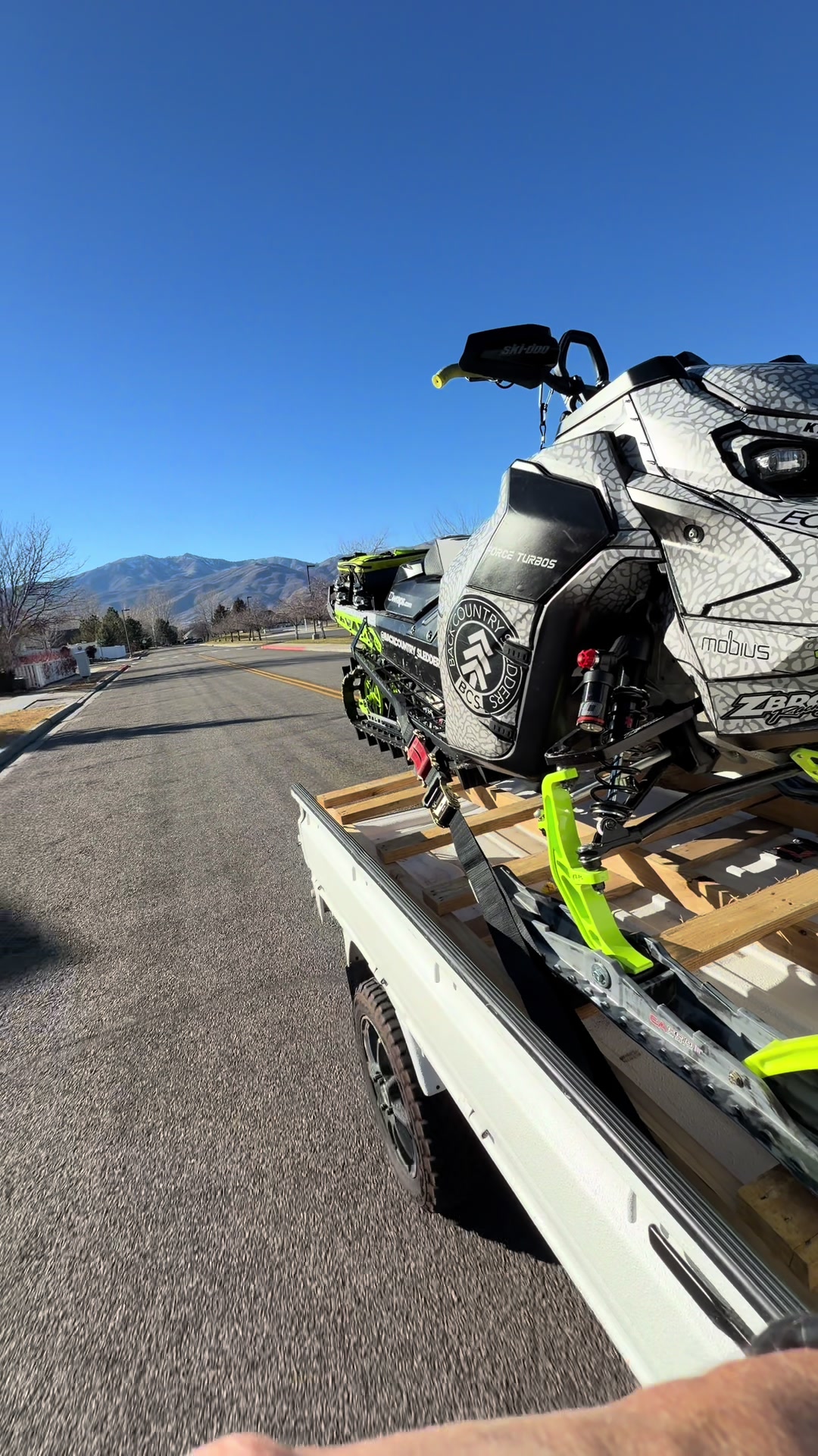 Cruising around in the ultimate sled hauler!! @Backcountry Sledders 