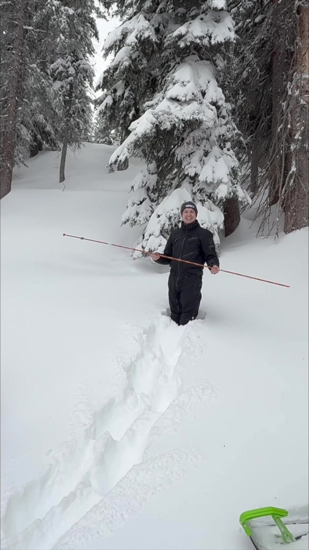 1-3-26 we are behind in our snowpack but up high is getting it caught up!! We will be ripping soon at this rate!! #skidoo #snowmobile #snowmobiling #snowmobiles #pow 