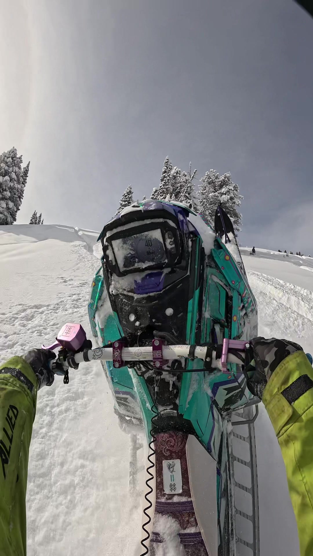 You know it’s a good day when you can’t find or hear you sled under the snow! #snowmobile #winter #turbo #polaris #gopro 
