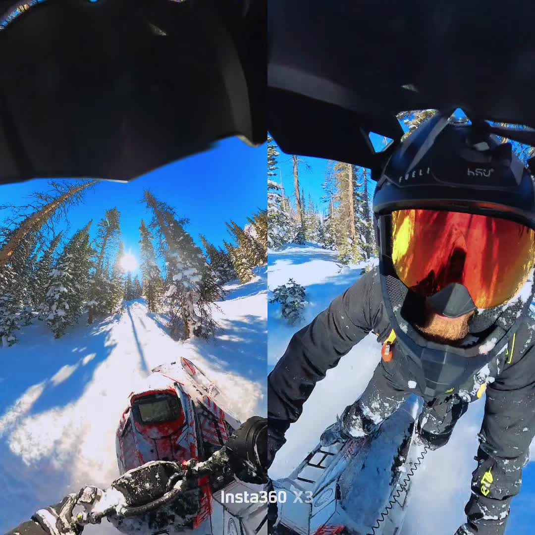 Tree riding will humble you fast. This year I have focused more on staying in the trees and picking up the speed.  Even though our snow year hasn't been the best, I feel like my riding from last year to this year has grown so much.  This was also the first ride with the @3d_logik ik brake lever on and i have to say I am pretty stoked about it.  Do scary shit, push yourself.  @GGB Exhaust  @Deviant Ink @vo gloves @Reduced Caffeine | Same Energy #ggb_exhaust #braap #sledlife #snowmobile #powder 