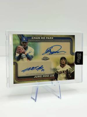 1 YeAr LaTtEr 🤑 for this 1/1 #toppschromebaseball#chanhopark#junghoolee#superfractor#losangelesdodgers @Ballers Bank Slab House @Los Angeles Dodgers @