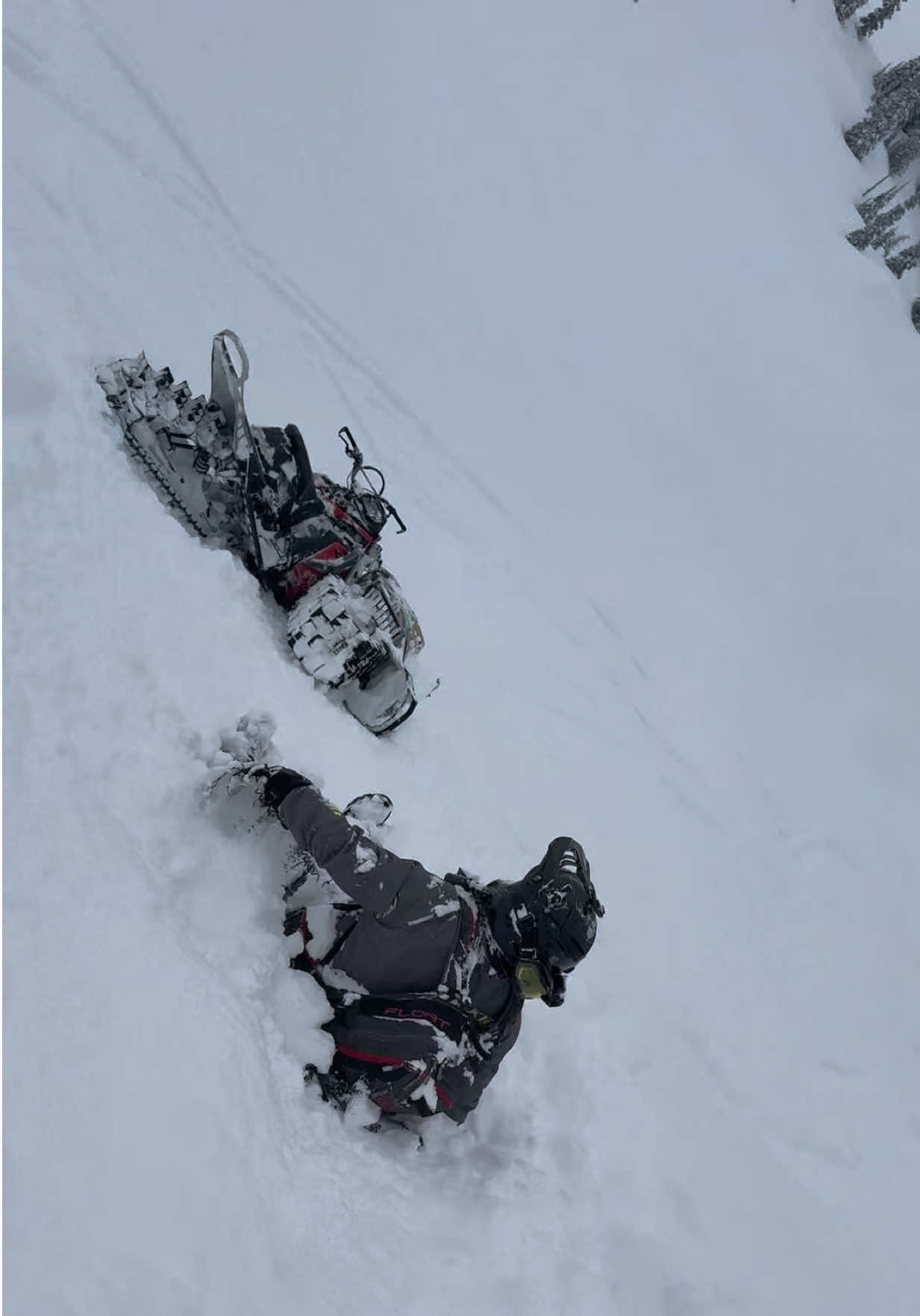 “Let me move to the side of the hill to film you doing something cool” I said…. Proceed to get rammed by @polzone_freeloaders 🫣🤣 Thankfully no humans or machines where harmed, just a few scratches 💯 Baclwoodsbmp bumpers always there doing there job 🙌🏽 @SNOWMOBILEFAILS  @Sled Page  @Freshies Built  • • • • • • • • • • • • • • • • #snowmobiling #backcountry #snowmobilefails #polaris #fyp