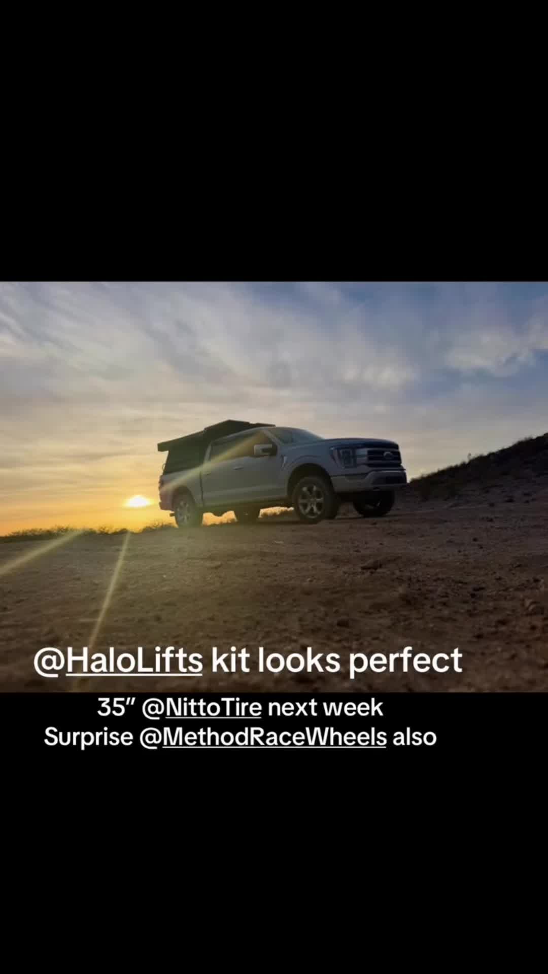 @HaloLifts kit is looking perfect with the RCI rock sliders and skid plates. Just waiting on the delivery of my new @Method Race Wheels and Nitto ridge grappler tires. Going 35” on this.  #f150 #Offroad #overlanding #bynd4x4 #liftedtrucks 