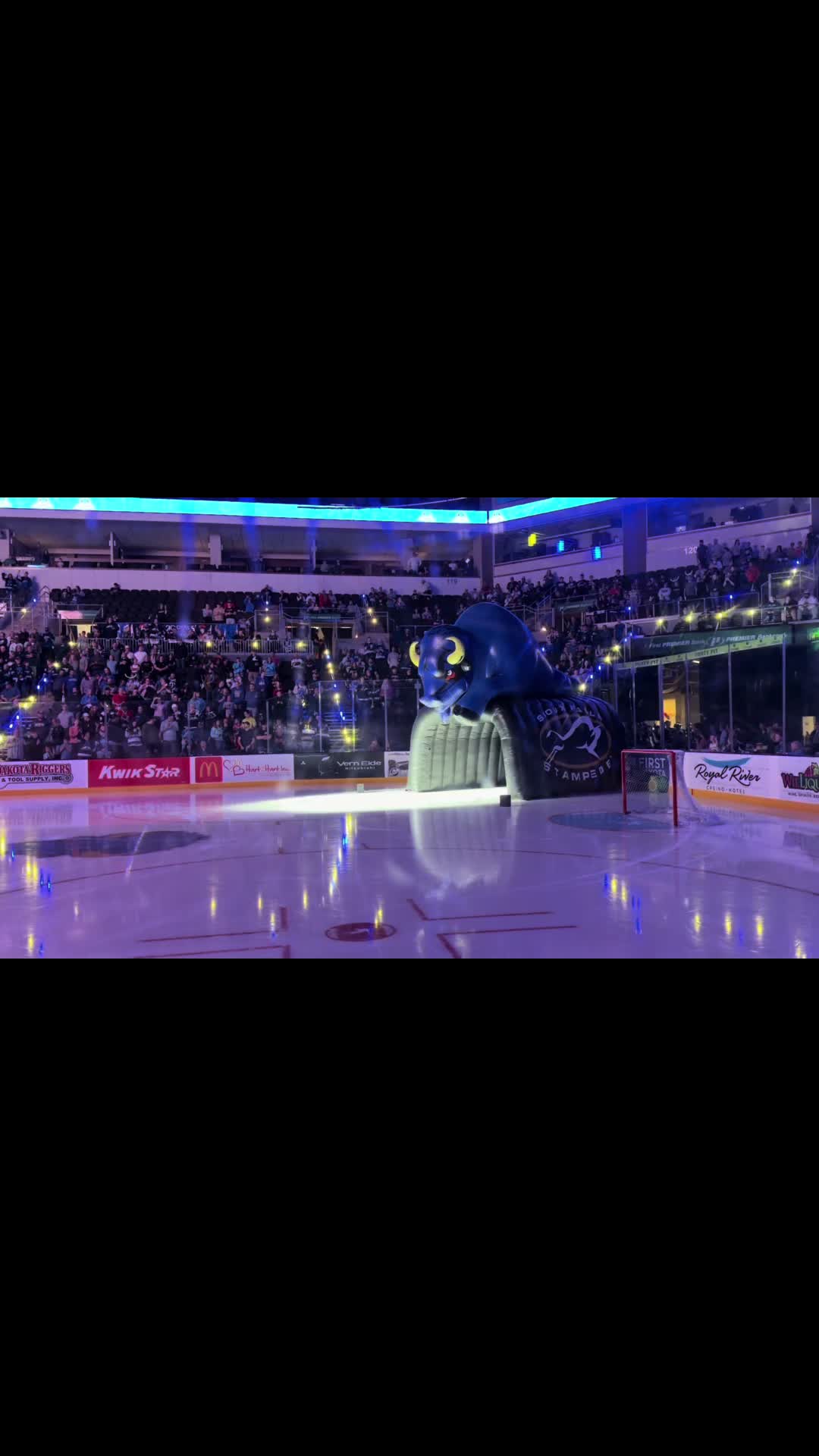 Nephews got to skate out with the big boys last night.#hockey#stampede #clarkcupfinal #wewantthecup